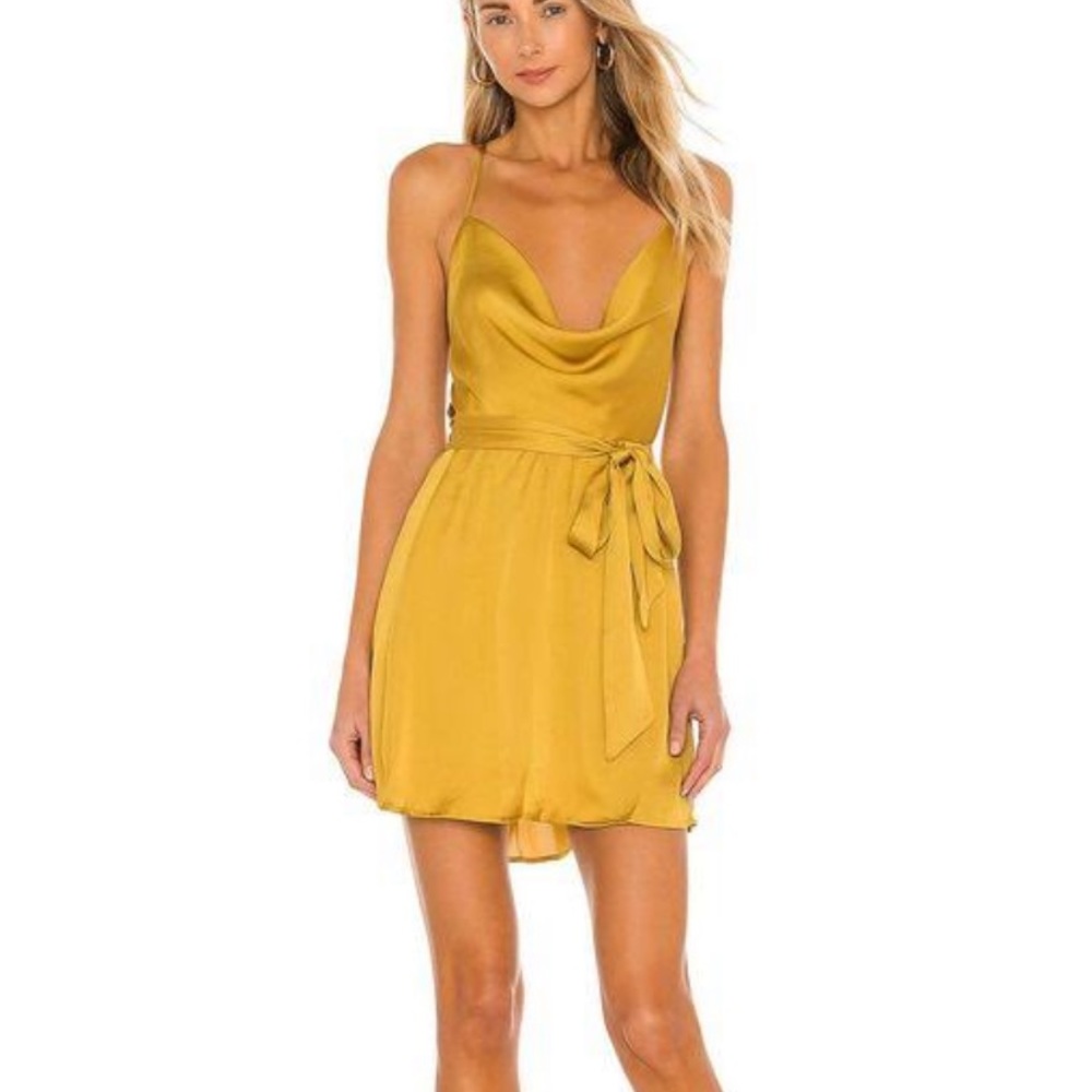 Gold Silk Free People Dress